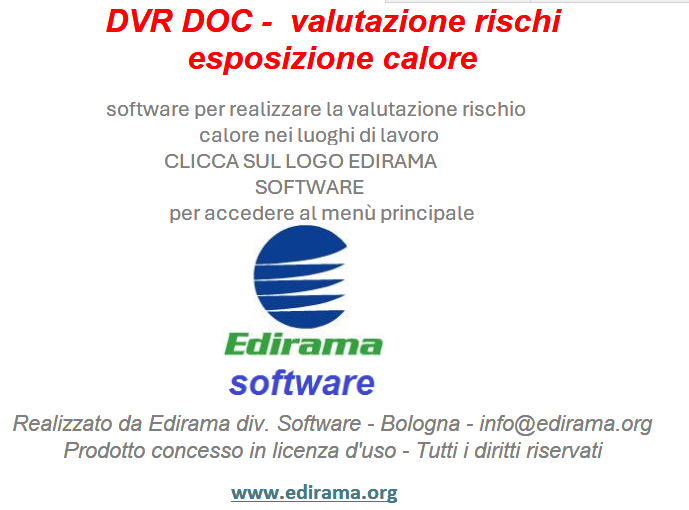 DVR DOC CALORE – Software valutazione rischi lavoratori esposizione calore - licenza annuale
